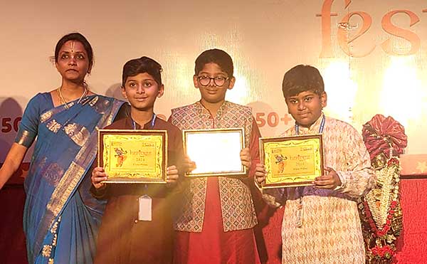 JHS won prize at Cookery and Dumb Charades at Isckon Heritage Interschool Fest.