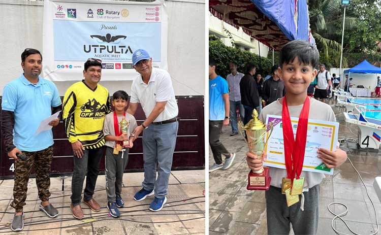 Daksh Nataraj of Grade 2 won 3 GOLD medals and Individual Trophy