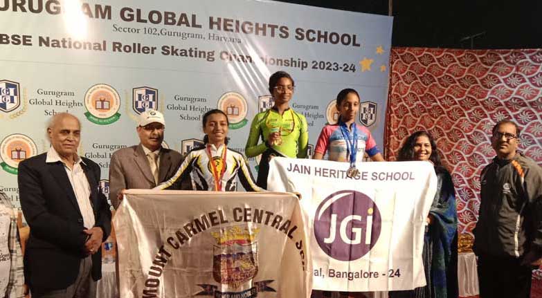 dhatri wins in CBSE National Level Skating competition 2023