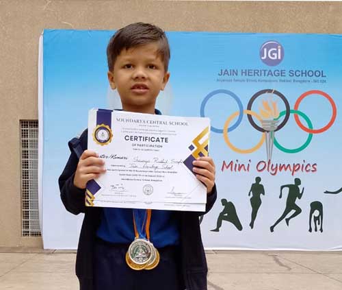 Shaurya Rushil Sanghvi of Grade 1