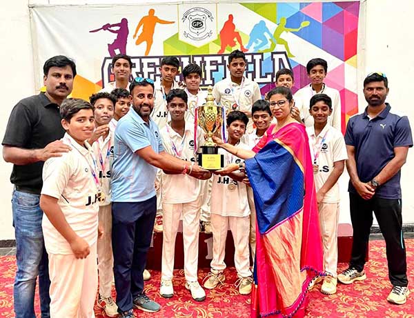  JHS Under-13 Cricket team emerged champions in the 8th Greenfield Zest Cricket Tournament