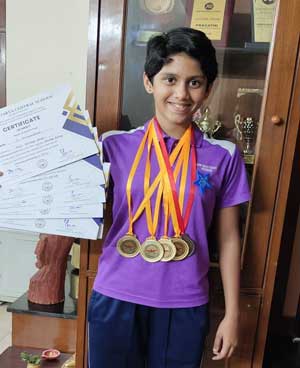  P.Venyashree of Grade 6 has won medals in Swimming Competition