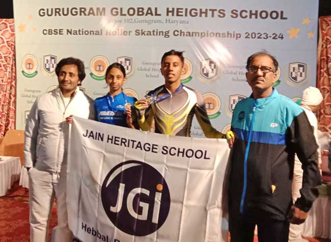 Mourya wins in CBSE National Level Skating competition 2023