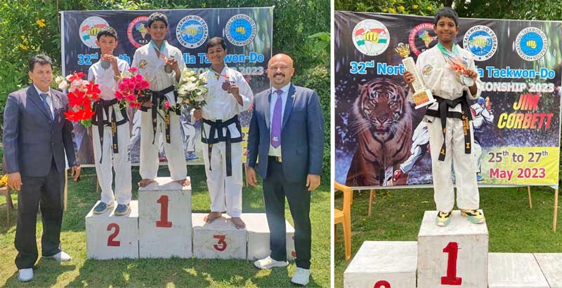 D.C.SIDESH of Grade 7 has won the following medals at 32nd North & East TAEKWON-DO