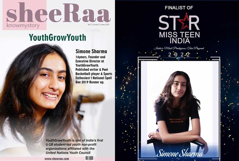 Simone Sharma of Grade XII is one of the finalist of MISS TEEN - INDIA 2022