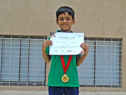 Syed Sufyaan wins in Rubix Cube Competition 2023