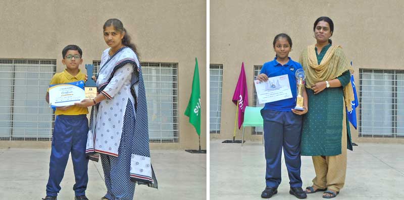 Tushar Agarwalla of grade 4D and Shathi S of grade 4H wins in Chess Tournaments