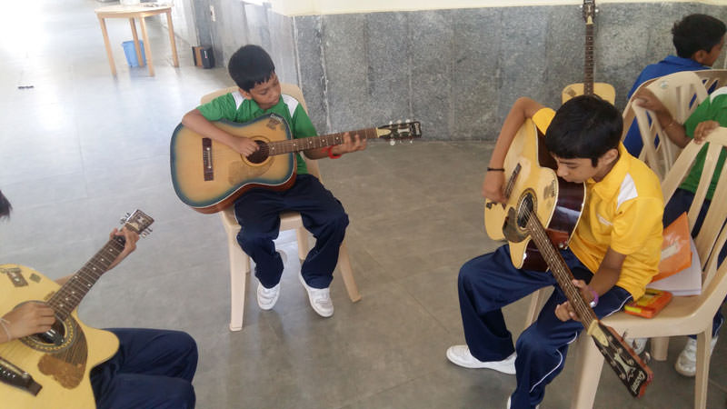 Guitar Class at Jain Heritage School, Bangalore
